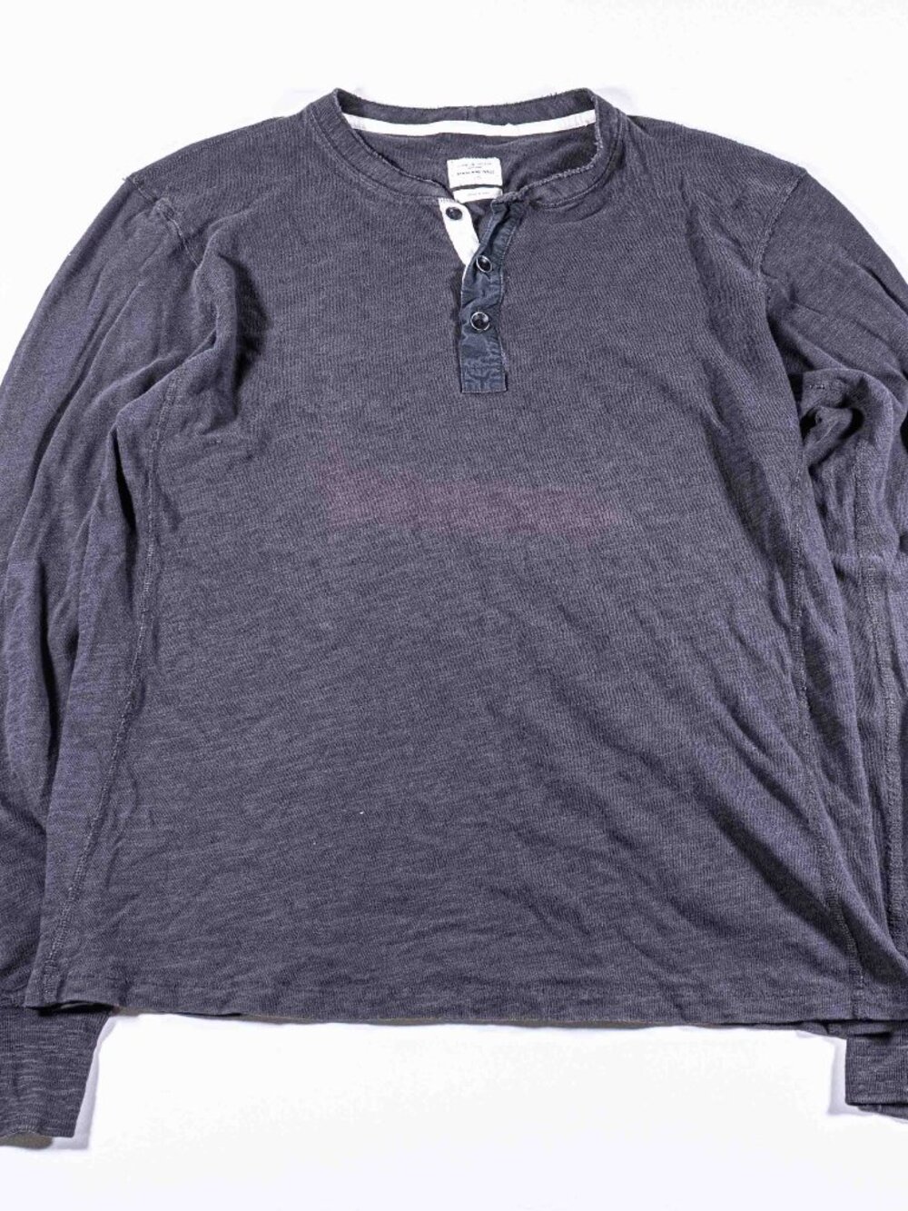 Rag & Bone Standard Issue Long Sleeve Henley Shirt Mens Large Cotton Tee